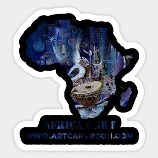 Kora Player African Musician Sticker